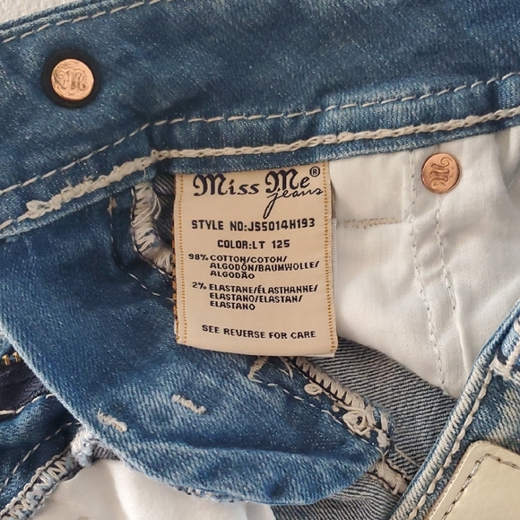 Miss Me Light Blue Distressed Jean Shorts - Picture 5 of 9